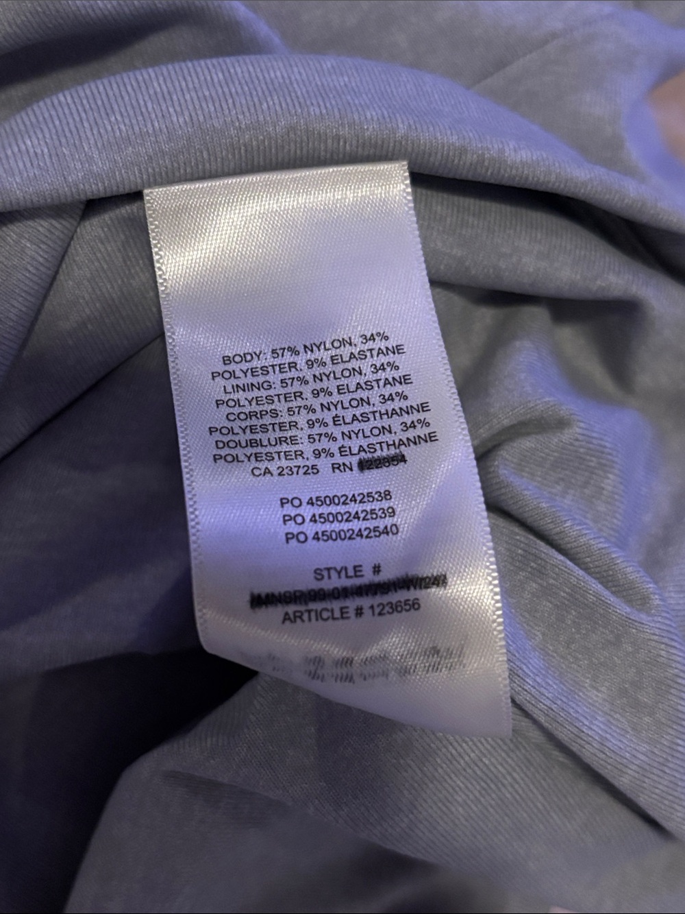 Aritzia Women’s Contour Flourish Long Sleeve Top Gray, new without tags, Size M - Picture 6 of 7